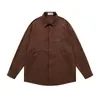 Camisa Bordada Floral Artística de Manga Longa para Homens e Mulheres, Estilo Coreano de Primavera, Gola Waffle Lisa, Cardigã Fashion para Casais