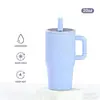 Taza con Asa de 40 oz Transfronteriza, Taza de Hielo de Gran Capacidad, Taza de Acero Inoxidable 304 al Vacío de Doble Pared para Coche, Taza Portátil con Popote