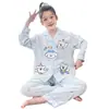 Pijama Infantil Primavera y Otoño Niñas Algodón Nube Manga Larga Estilo Delgado Niñas Niños Mayores Estilo Otoño Conjunto de Ropa para el Hogar Niños Pequeños y Medianos