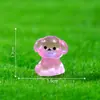 Nuevo producto transfronterizo: figuras luminosas de cachorros lindas, mini decoraciones adorables, adornos para manualidades, accesorios para colgar y figuras de paisajes en miniatura