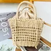 Bolsa de Palha Tecida para Férias de Verão na Praia Transfronteiriça 2025 Bolsa de Mão para Praia de Verão Bolsa de Ombro Único Transversal Bolsa Feminina de Comércio Exterior