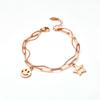 Pulsera de acero inoxidable multicapa de moda, diseño de nicho, joyería de moda simple de doble capa, suministro transfronterizo europeo y americano