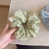 Scrunchie de Bolinhas em Formato de Coração Cor Creme Novo Verão 2025 Penteado Korean Bun Acessório de Cabelo