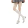Calcetines de pantorrilla de seda para mujer, estilo fino de verano, compresión ligera, calcetines largos adelgazantes, frescos y transpirables, calcetines largos blancos de tubo