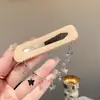 Horquilla de Moda Retro Estilo Coreano con Mariposa de Pedrería y Borla para Mujer, Dulce Clip para Flequillo Lateral Accesorio para el Cabello
