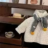 ¡NingliSuper Coreano! Chaqueta de Algodón Acolchada Holgada con Capucha de Lunares Lindos Estilo Coreano para Bebés Niñas Moda Transfronteriza