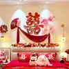 Set de Decoración de Habitación de Boda con Pegatinas del Personaje Doble Felicidad para Decoración de Boda, Adecuado para Habitaciones de Hombres y Mujeres, Pared de Fondo de Cabecera y Creación de una Atmósfera de Boda Completa