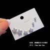 Pendientes de Combinación de Tres Pares de Tarjeta Única para Viajero Diario de Moda Aguja de Plata 925 Juego de Seis Piezas de Tres Pares Pendientes Micro de Circonita