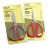 Tijeras Domésticas Jinda Qiangjin K12 Empaque Independiente Tijeras Domésticas de Acero Inoxidable Tarjeta Colgante para Supermercado Tijeras con Mango Rojo