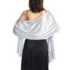 Chal de satén de seda para boda, decoración de vestido de noche, bufanda para mujer, vestido de novia, fiesta, elegante chal de tela suave