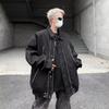 Chaqueta de solapa estilo americano de calle con cremallera estilo Hong Kong, chaqueta de traje de vuelo de estilo funcional, moda masculina otoño e invierno 2024