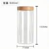 Pote Transparente Personalizado de PET 68 Dentes Pote de Plástico Grau Alimentício Garrafa Plástica de Grande Capacidade Pote para Embalagem de Lanches Garrafa de Boca Larga