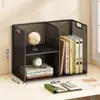 Estante de almacenamiento de escritorio multicapa, organizador de escritorio, escritorio de oficina, dormitorio estudiantil, estantería de mesa de arte de hierro simple y pequeña