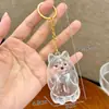 Pingente de Pelo de Animal de Estimação Cachorrinho Fofo Caixa de Armazenamento Transparente Chaveiro Pingente Criativo [Direto do Fabricante]