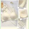 Ropa Interior de Dibujos Animados sin Marcas para Pecho Pequeño de Mujer Push-up Fino Exterior Tipo Pecho Ampliado Sin Aro de Acero Soporte Superior Cómodo Suave Sujetador de Soporte