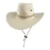 Sombrero de Sol de Vaquero Jazz Británico Periférico Retro Vaquero Americano Naturaleza Salvaje Occidental Ala Ancha Sombrilla