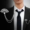 Terno Personalizado Masculino com Insígnia de Franja, Joias de Instrumento Guitarra, Broche de Corrente, Acessórios de Broche de Bola Torcida