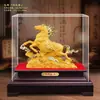 Adornos de Caballo Dorado Arena de Terciopelo, Artesanías, Caballo Dorado, Buena Fortuna, Año del Caballo, Regalos de Oficina, Adornos, Decoraciones para el Hogar