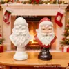 Busto do Papai Noel Decoração de Mesa de Natal Estátua de Busto do Papai Noel