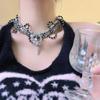 Cadena Dulce Fresca Chica Picante con Perlas Doble Propósito Rhinestone Colgante de Serpiente Broche de Borla Gota de Agua para Mujer Cadena para Clavícula Accesorios del Artículo