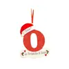 Venta Caliente Transfronteriza Acrílico Plano 2D Navidad Creativas Decoraciones de Letras Inglesas Adornos de Bendición para Árbol de Navidad