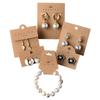 Tarjeta para Joyería Aretes Collar Tarjeta de Papel Kraft Nuevos Aretes Horquilla Tarjeta de Papel Tarjeta Pequeña para Joyería Impresión Personalizada