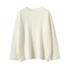 Suéter Pulôver Feminino Macio de Caxemira Gola Redonda Solto Casual Outono e Inverno com Trança Manga Longa Versátil Tricô Base