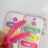 Clip para el pelo de flequillo lindo estilo simple popular de primavera y verano 6 cm color mixto plástico translúcido esmerilado clip de pico de pato