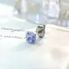 Brinco Stud Borboleta de Liga de Titânio F136 com Zircônia Redonda Stud para Lábio de Titânio G23 com Rosca Interna Joia para Piercing