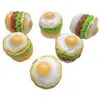 Juguete de Comida Simulada Huevo Hamburguesa DIY Pegamento de Crema Funda para Teléfono Móvil Pasador Cuerda para el Cabello Flor para Zapatos Colgantes Adornos Material de Resina