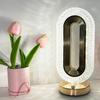 Lámpara de mesa de cristal de lujo, lámpara de noche con sensación de dormitorio, lámpara de mesa decorativa de pasarela, luz de noche táctil creativa para sala de estar