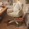 Silla de Computadora Hogar Cómoda Silla de Escritorio para Dormitorio Estudiante Estudio en Casa Sedentaria Oficina Elevable Giratoria Silla de Maquillaje