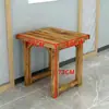 Conjunto Comercial de Mesa e Cadeiras para Restaurante em Madeira Maciça Carbonizada, Mesas e Cadeiras para Restaurante de Fast Food, Loja de Macarrão, Lanchonete, Churrascaria, Restaurante de Hot Pot