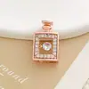 Colgante de Moda Inteligente Estrella de Seis Puntas Incrustada con Circonita Colgante Versátil Joyería que No se Desvanece Nuevos Accesorios de Oro Rosa de 18 Quilates