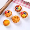 Tartaleta de fruta simulada de tamaño grande, juguete, adorno de resina, accesorio para muñeca DIY, imán para refrigerador, llavero