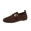 Mocasines casuales retro de suela gruesa para mujer, nuevos estilos de otoño y verano, sin cordones, mules completamente cerrados estilo Birkenstock y zapatos de una sola pieza