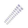 Venta al por mayor del fabricante Opcional multicolor 24 piezas Oval Ojo de Gato Hielo Transparente Uñas Portátiles Tiras para Manicura Ojo de Gato Transparente Hielo Sensible al Agua