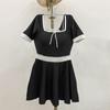 Maiô para Mulheres, Look Emagrecedor Peça Única Estilo Saia, Push-Up para Seios Pequenos, Maiô Casual e Sexy, Estilo Coreano Ins de Praia