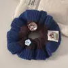 Diadema de Lana Tejida Hecha a Mano de Doble Color para Otoño e Invierno, Suave y Cera, Básica Versátil Elegante Diadema para Moño Accesorios para el Cabello