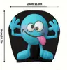 Funda de Reposacabezas para Coche con Estampado de Calavera Negra de Comercio Exterior Transfronterizo, Estilo Elástico Universal, Funda de Reposacabezas para Coche Original y Divertida