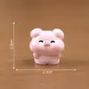 Figuras criativas e adoráveis de porquinho e gato em miniatura, perfeitas para decorações DIY de casas de bonecas, paisagens em miniatura e enfeites de mesa