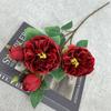 Simulación de nuevo producto transfronterizo, arreglo floral Austin de 4 cabezas en color primaveral, decoración para el hogar y la sala de estar, peonía extranjera, decoración de flores falsas al por mayor
