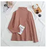 Camiseta Básica de Cor Pura 2025 Fina e Grossa Opcional para Mulheres Outono e Inverno Estilo Coreano Veludo Camiseta de Manga Comprida Tops Femininos Roupas Femininas Atacado