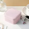 Mini Caixa de Joias Portátil com Fechadura, Caixa de Joias de Viagem em Couro PU, Revestimento Interno de Veludo de Alta Qualidade para Brincos, Colares e Anéis