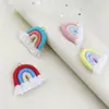 Pendientes de Borla de Algodón Estilo Nórdico Joyería Colgante Accesorios Llavero Arcoíris Trenzado Pequeño Hecho a Mano DIY