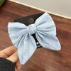 Pinza para el Cabello de Estilo Coreano para Primavera y Verano, Nueva con Rayas y Lazo para Mujer, Pinza Lateral Dulce y Versátil para Flequillo, Pinza de Pato, Accesorio para el Cabello