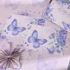 Conjunto de Papel de Carta e Envelope Borboleta Roxa Rosa, Papel de Carta Estilo Ins para Presente, Carta Desenho Animado Espessada para Escrever à Mão, Decoração de Mensagem