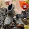 Novas Botas de Cano Curto Impermeáveis de Moda Masculina Pesca Reservatório Adulto Trabalho Botas de Chuva Botas de Chuva Verão Exterior Espessadas Atacado