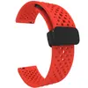 Adequado para Relógio Samsung/Huawei/Xiaomi Malha Respirável Dobrável Fivela Magnética Pulseira de Silicone 20/22mm