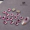 Nuevo taladro para uñas de fondo plano octogonal de 6*8 mm con forma de taladro cuadrado, taladro de fondo dorado, taladro para joyería de uñas, taladro para palillo de vidrio para uñas